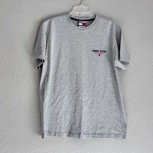 Tommy Hilfiger Light Gray Crewneck T-Shirt with Big Logo in the Back men’s M